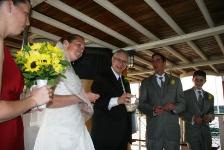 Jennifer and Kevin's shell ceremony aboard the Sabino