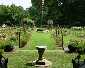 View from the Mohegan Park Rose Garden gazebo in Norwich, CT