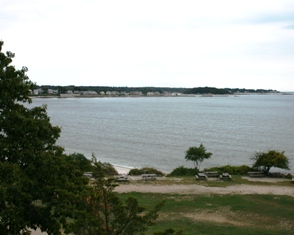 Looking East from the Rocky Neck pavilion terrace Looking East from the Rocky Neck pavilion terrace