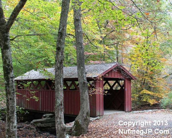 Elope at the covered bridge in Chatfield Hollow State Park.