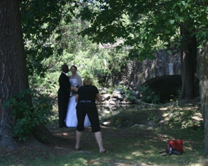 The wedding bridge in Elizabeth Park is used for wedding photos.