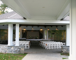 ''On The Rocks'' at Fox Hopyard prepared for an outdoor wedding