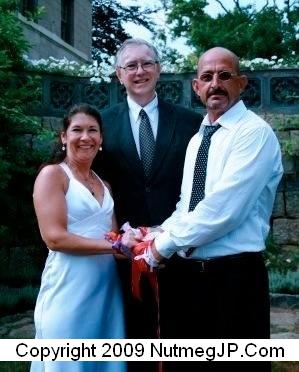 Arna and Greg's handfasting by their guests